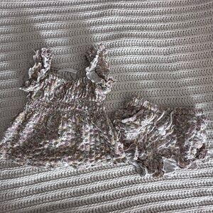 Charming Floral Ruffle Diaper Cover Set